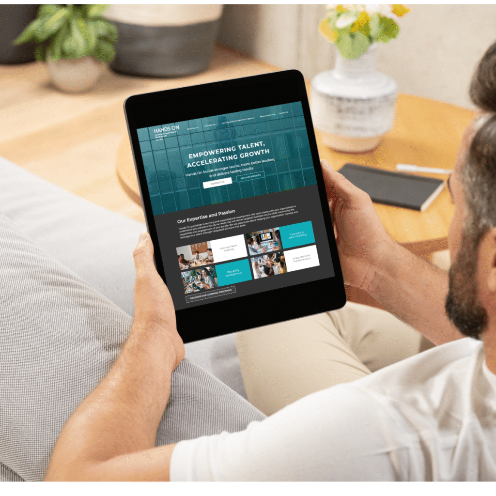 handscom.com on tablet
